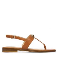 Sandały Guess. Brązowe sandały damskie Guess, z aplikacjami, bez obcasa, na płaskiej podeszwie. Za 519.99 zł.