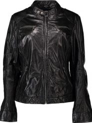 7eleven Skórzana kurtka "Dings" w kolorze czarnym rozmiar: 46. Czarne kurtki damskie 7eleven, bez wzorów, z materiału, bez kaptura. Za 391.99 zł.