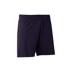 Spodenki do piłki nożnej F100. Niebieskie szorty męskie KIPSTA, bez wzorów, z materiału. Za 19.99 zł.