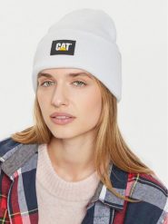 CAT Footwear Czapka Label Cuff 1090026 Biały. Białe czapki zimowe damskie CAT Footwear, z materiału. Za 99.99 zł.