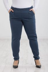 Klasyczne grafitowe spodnie Nita ze zwężoną nogawką PLUS SIZE XXL. Szare spodnie materiałowe damskie Nasi partnerzy, bez wzorów, z elastanu, biznesowe, plus size. Za 159.90 zł.