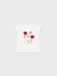 Mayoral T-Shirt 1006 Biały. Białe koszulki dziewczęce Mayoral, m, bez wzorów, z bawełny, bez ramiączek. Za 79.99 zł.