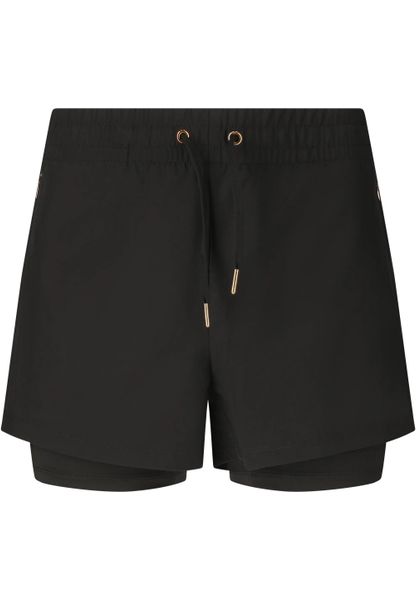 Damskie szorty 2 w 1 Athlecia Timmie V3. Czarne spodenki sportowe damskie Athlecia, l, z materiału, do biegania. Za 191.50 zł.