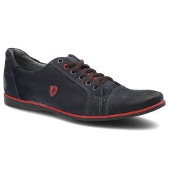 Granatowe Półbuty Avanti Męskie Skórzane Obuwie. Niebieskie buty wizytowe męskie Avanti, z nubiku, bez zapięcia. Za 159.00 zł.