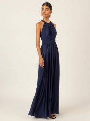 APART Sukienka w kolorze granatowym rozmiar: 40. Niebieskie sukienki damskie Apart, bez wzorów, bez kołnierzyka, bez ramiączek, maxi. Za 313.27 zł.