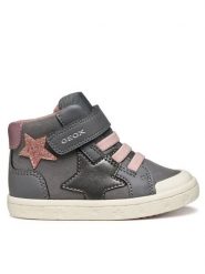 Geox Sneakersy B Gisli B561MA 0AU54 C0502 S Szary. Szare buty sportowe dziewczęce Geox, bez wzorów, ze skóry, bez zapięcia. Za 149.99 zł.