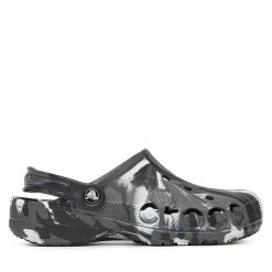 Klapki Crocs. Czarne klapki damskie Crocs, bez wzorów, bez obcasa. Za 239.99 zł.