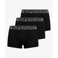 Spodnie Superdry (x3). Czarne bokserki męskie Superdry., bez wzorów. W wyprzedaży za 141.25 zł.