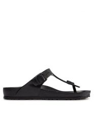 Birkenstock Japonki Gizeh 0128201 Czarny. Czarne klapki damskie Birkenstock, bez wzorów, z tworzywa sztucznego, bez obcasa. Za 179.99 zł.