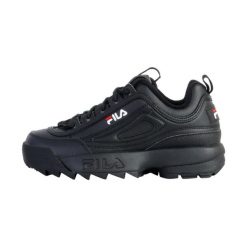 Buty sportowe Sneakersy damskie, Fila Disruptor Low Wmn. Czarne buty sportowe na co dzień damskie Fila, bez wzorów, z materiału, trekkingowe. Za 424.99 zł.