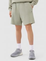 4F Szorty dresowe w kolorze zielonym rozmiar: L. Zielone szorty męskie 4f, z dresówki, bez kołnierzyka. Za 78.10 zł.