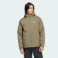 Kurtka z kapturem Terrex Multi Essentials CLIMAPROOF Insulated. Niebieskie kurtki męskie Adidas, na zimę, l, bez wzorów, z materiału, klasyczne, z kapturem. Za 699.00 zł.