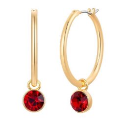 Lulu & Jane Kolczyki z mosiadzu w kolorze zlotym z krysztalem 1 ct Damski. Żółte kolczyki damskie Lulu & Jane, z kryształem, szklane. Za 149.99 zł.