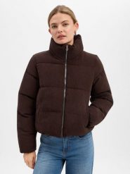 ONLY Damowa pikowana kurtka z sztruksu Kobiety Sztruks brązowy, XL. Brązowe kurtki damskie Only, na zimę, xl, bez wzorów, ze sztruksu, bez kaptura. Za 299.95 zł.