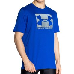 Koszulka treningowa męska Under Armour Boxed Sportstyle Ss. Niebieskie t-shirty sportowe męskie Under Armour, m, bez ramiączek, do piłki nożnej. Za 79.00 zł.