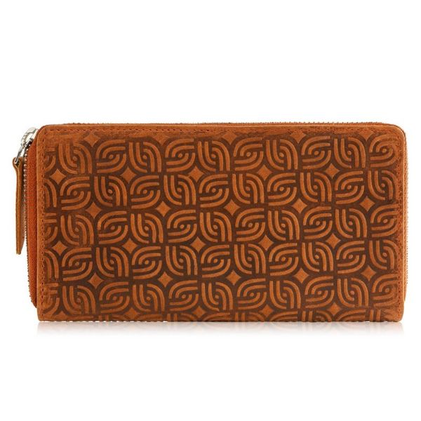 Portfel skórzany vintage Paolo Peruzzi pomarańczowy T-116-HOR. Brązowe portfele damskie Paolo Peruzzi, bez wzorów, ze skóry. Za 69.00 zł.