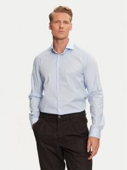 Calvin Klein Koszula K10K113539 Niebieski Regular Fit. Niebieskie koszule męskie CALVIN KLEIN, m, bez wzorów, z bawełny, bez kołnierzyka, bez ramiączek. Za 239.99 zł.