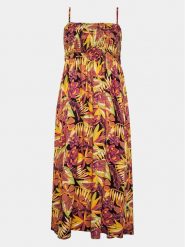 Roxy Sukienka letnia Remember Sun Wvsk ERJWK03146 Szary Slim Fit. Szare sukienki damskie Roxy, na lato, m, bez wzorów, z syntetyku, bez kołnierzyka, bez ramiączek. Za 179.99 zł.