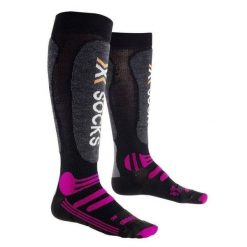 Skarpety narciarskie X-Socks Ski All Round. Czarne skarpetki damskie X-Socks, bez wzorów, z materiału. Za 53.49 zł.