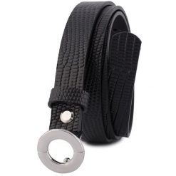 Pasek skórzany BELTIMORE r.80-95 cm O17 czarny. Czarne paski damskie bez wzorów. Za 49.90 zł.