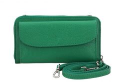 Listonoszka portfel 2w1 BARBERINI'S j. zielona 909-47. Zielone shopper bag damskie Barberinis, bez wzorów, ze skóry, przez ramię, duże, bez dodatków. Za 159.99 zł.