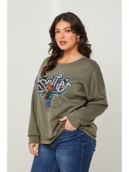 Curvy Lady Sweter w kolorze khaki rozmiar: 44/46. Brązowe swetry klasyczne damskie Curvy Lady, bez kołnierzyka. Za 131.74 zł.