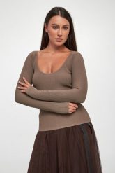 Bluzka damska w prażki ARMANI EXCHANGE. Bluzki damskie Armani Exchange, l, bez wzorów, bez kołnierzyka, bez ramiączek. Za 609.00 zł.