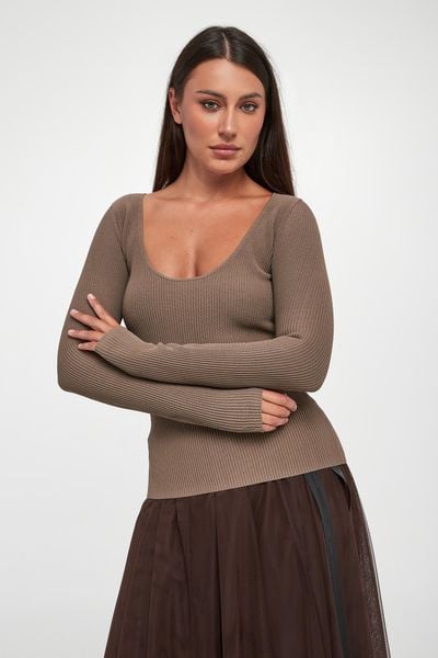 Bluzka damska w prażki ARMANI EXCHANGE. Bluzki damskie Armani Exchange, l, bez wzorów, bez kołnierzyka, bez ramiączek. Za 609.00 zł.