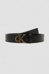 CALVIN KLEIN Czarny damski pasek cK. Czarne paski damskie CALVIN KLEIN, bez wzorów. W wyprzedaży za 169.99 zł.