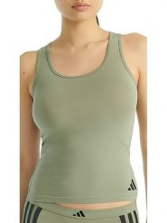 Adidas Top w kolorze zielonym rozmiar: L. Zielone topy damskie Adidas, l, bez wzorów, bez kołnierzyka. Za 91.34 zł.