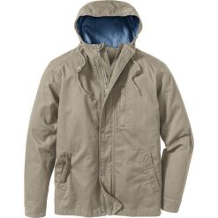 Kurtka z kapturem Regular Fit bonprix khaki. Zielone kurtki męskie bonprix, m, bez wzorów, z kapturem. Za 139.99 zł.