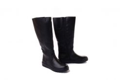RIEKER Y3461-00 black, kozaki damskie. Czarne kozaki damskie Rieker, bez obcasa. Za 409.90 zł.