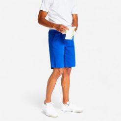 Spodenki do golfa chino męskie Inesis MW500. Brązowe szorty męskie INESIS, z bawełny, bez kołnierzyka. Za 49.99 zł.