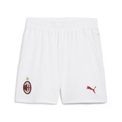 Młodzieżowe szorty AC Milan 24/25 PUMA White For All Time Red. Biała szorty damskie Puma, bez wzorów, młodzieżowe. W wyprzedaży za 147.80 zł.