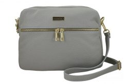 Listonoszka skórzana BARBERINI'S j. szara 979-8. Szare shopper bag damskie Barberinis, bez wzorów, ze skóry, duże, bez dodatków. Za 229.99 zł.