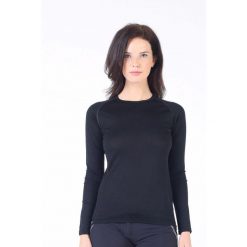 Bluza turystyczna damska Woolona Kona 100% Merino z długim rękawem. Czarne bluzy bez kaptura damskie WOOLONA, m, z wełny. W wyprzedaży za 261.00 zł.