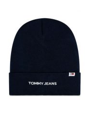 Tommy Jeans Czapka Linear Logo AW0AW15843 Granatowy. Niebieskie czapki zimowe damskie Tommy Jeans, z jeansu. Za 169.99 zł.