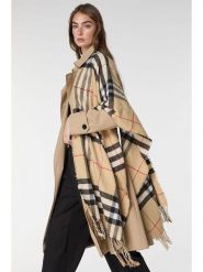 Lucky Bees Szal w kolorze beżowym - 180 x 70 cm rozmiar: onesize. Brązowe szaliki i kominy damskie Lucky Bees, bez wzorów, z materiału. Za 117.45 zł.