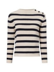 Weekend Max Mara Sweter z dzianiny - Maglia Kobiety Bawełna niebieski|biały, XS. Białe swetry klasyczne damskie Weekend Max Mara, xs, z bawełny, bez kołnierzyka. Za 1,099.95 zł.