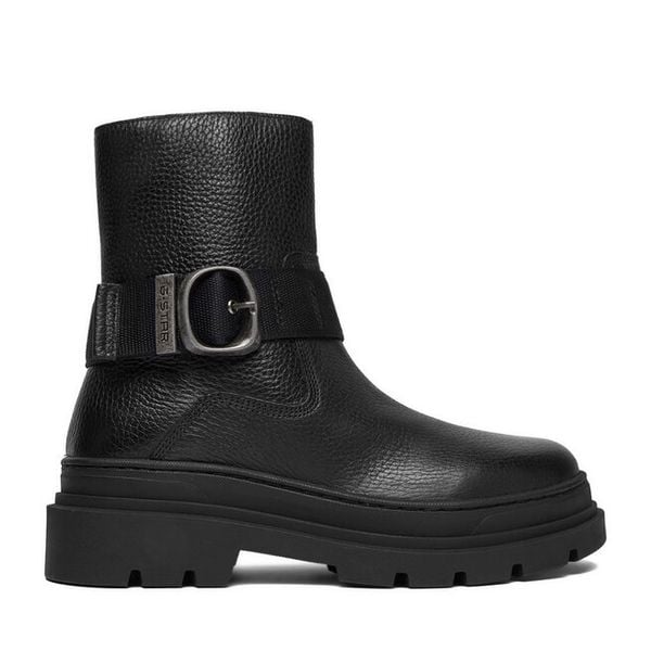 Botki G-Star Raw. Czarne botki damskie G-Star Raw, retro, bez obcasa, na płaskiej podeszwie, bez zapięcia. Za 429.99 zł.