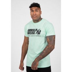 Koszulka sportowa męska Classic int. Zielone t-shirty sportowe męskie GORILLA WEAR, m, bez ramiączek, na fitness i siłownię. Za 178.00 zł.