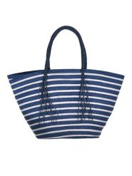 BLE Torebka w kolorze granatowo-białym - 30 x 27 x 17 cm rozmiar: onesize. Białe torebki klasyczne damskie BLE, bez wzorów, z materiału, bez dodatków. Za 53.66 zł.
