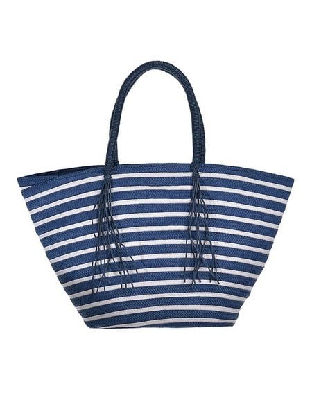 BLE Torebka w kolorze granatowo-białym - 30 x 27 x 17 cm rozmiar: onesize. Białe torebki klasyczne damskie BLE, bez wzorów, z materiału, bez dodatków. Za 53.66 zł.