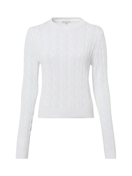 Marie Lund Sweter z dzianiny Kobiety Bawełna biały, XL. Białe swetry klasyczne damskie Marie Lund, xl, z bawełny, bez kołnierzyka. Za 199.95 zł.