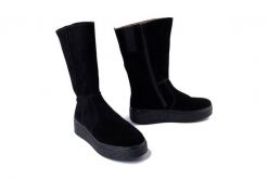 RIEKER 78851-00 black, kozaki damskie. Czarne kozaki damskie Rieker, z gumy, bez obcasa. Za 469.90 zł.