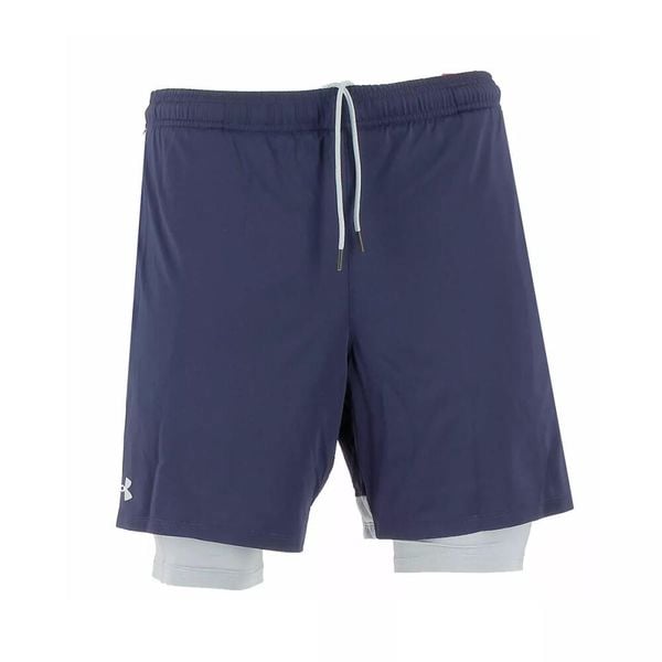 Męskie spodenki Under Armour Tech Vent 2w1 Short Blue. Niebieskie szorty męskie Under Armour, m, z dzianiny, na fitness i siłownię. Za 233.50 zł.