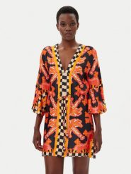 Maaji Sukienka plażowa Racing Palms Joypop PT2529CPO003 Pomarańczowy Regular Fit. Brązowe sukienki damskie Maaji, na plażę, s, bez wzorów, z wiskozy, bez kołnierzyka, bez ramiączek. Za 309.99 zł.