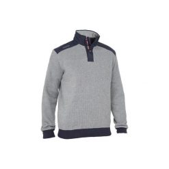 Sweter żeglarski SAILING 100 męski. Szare swetry męskie TRIBORD, m, bez wzorów, z materiału, bez kołnierzyka. Za 79.99 zł.
