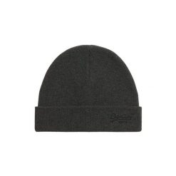 Czapka dziana z logo Superdry Essential. Szare czapki męskie Superdry., bez wzorów, z dzianiny. Za 105.85 zł.