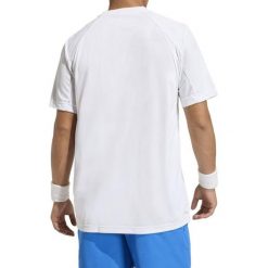 T-shirt Adidas Club Graphic. Białe t-shirty damskie Adidas, xl, bez wzorów, z materiału, bez kołnierzyka. Za 205.80 zł.